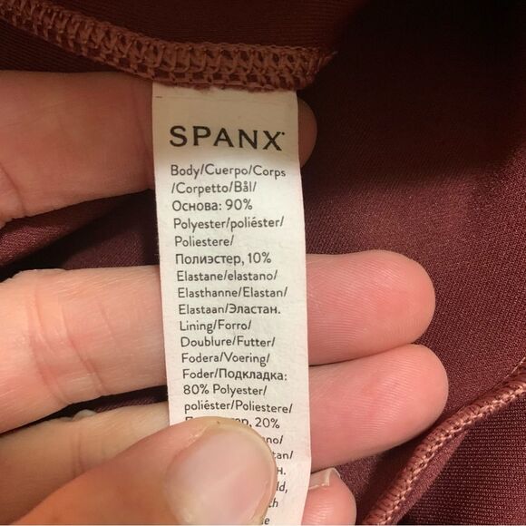 Spanx Rich Rose Pink Faux Suede Leggings size medium - Picture 6 of 8